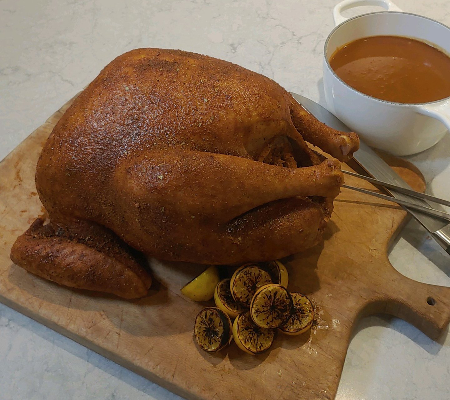 Citrus-Rosemary Roasted Turkey and Gravy