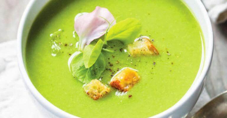 Chilled Very Green Pea Soup